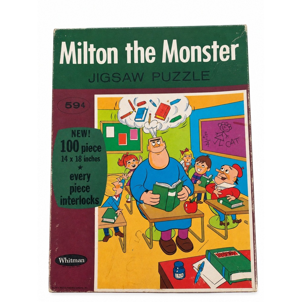 Vintage Milton the Monster Whitman Jigsaw Puzzle 100 Pieces 1967 Rare Puzzle